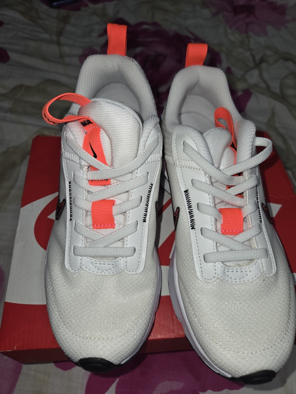 Nike Red Box with White Swoosh and Black Label Accents - Picture 2 of 5